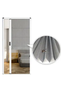 pleated security screen door